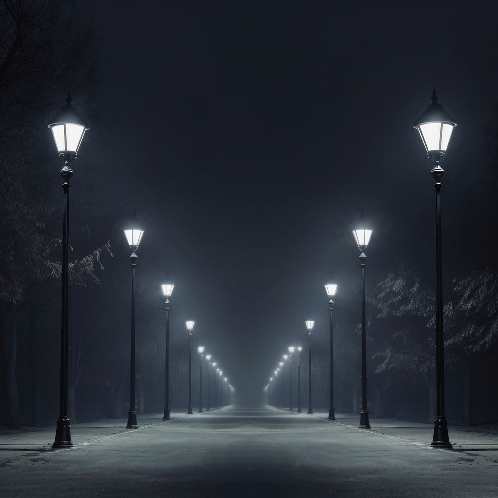 Street outdoors lighting night. AI generated Image by rawpixel.