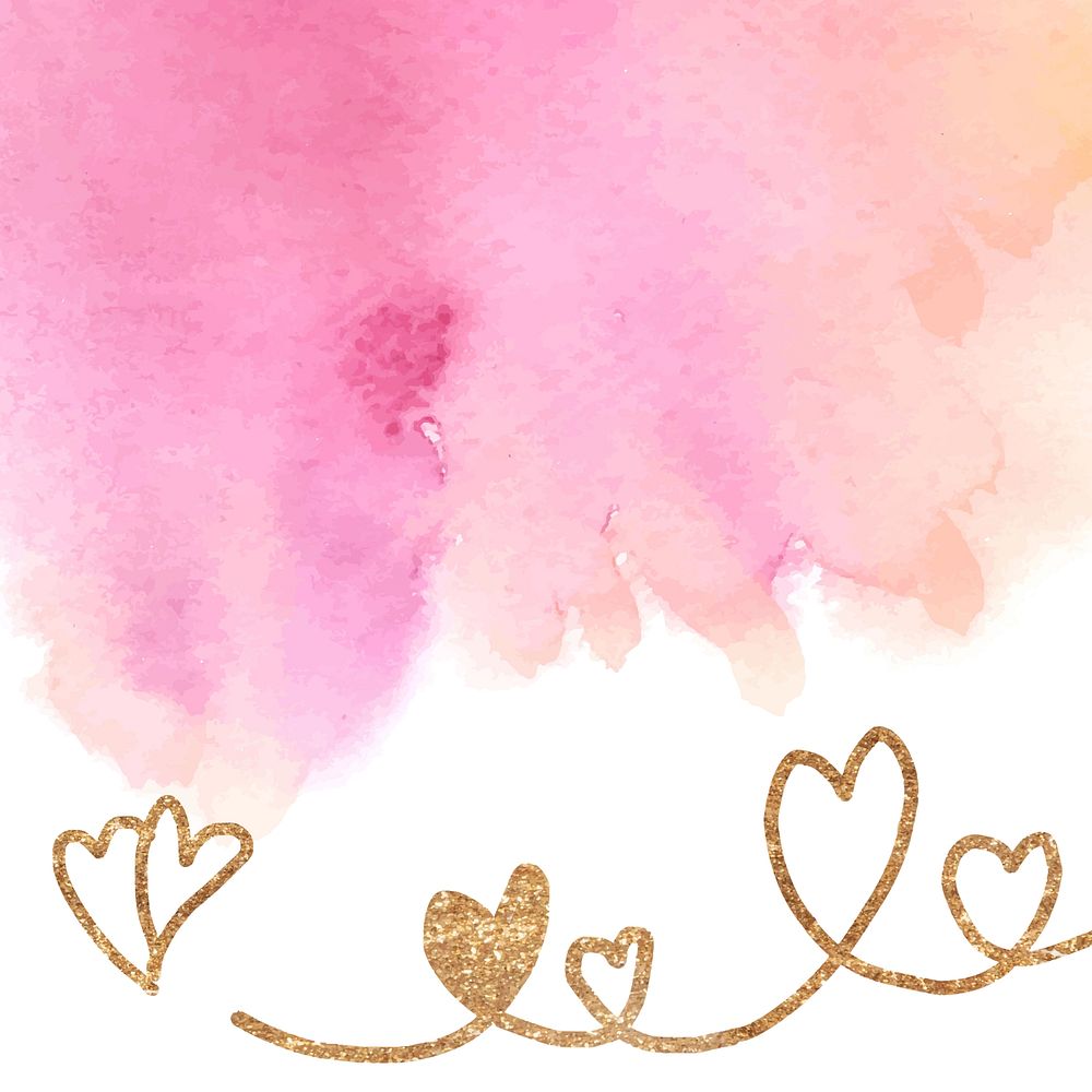 Valentines watercolor background design with copy space