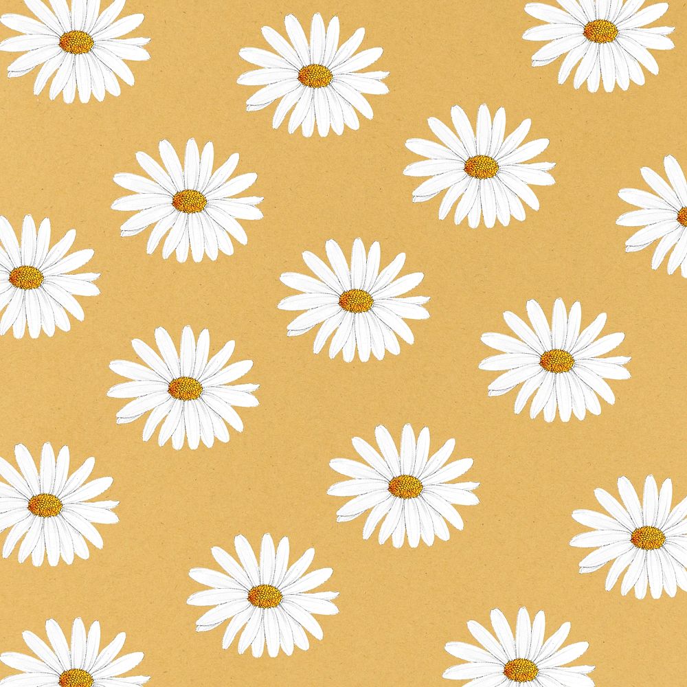 White flower patterned background