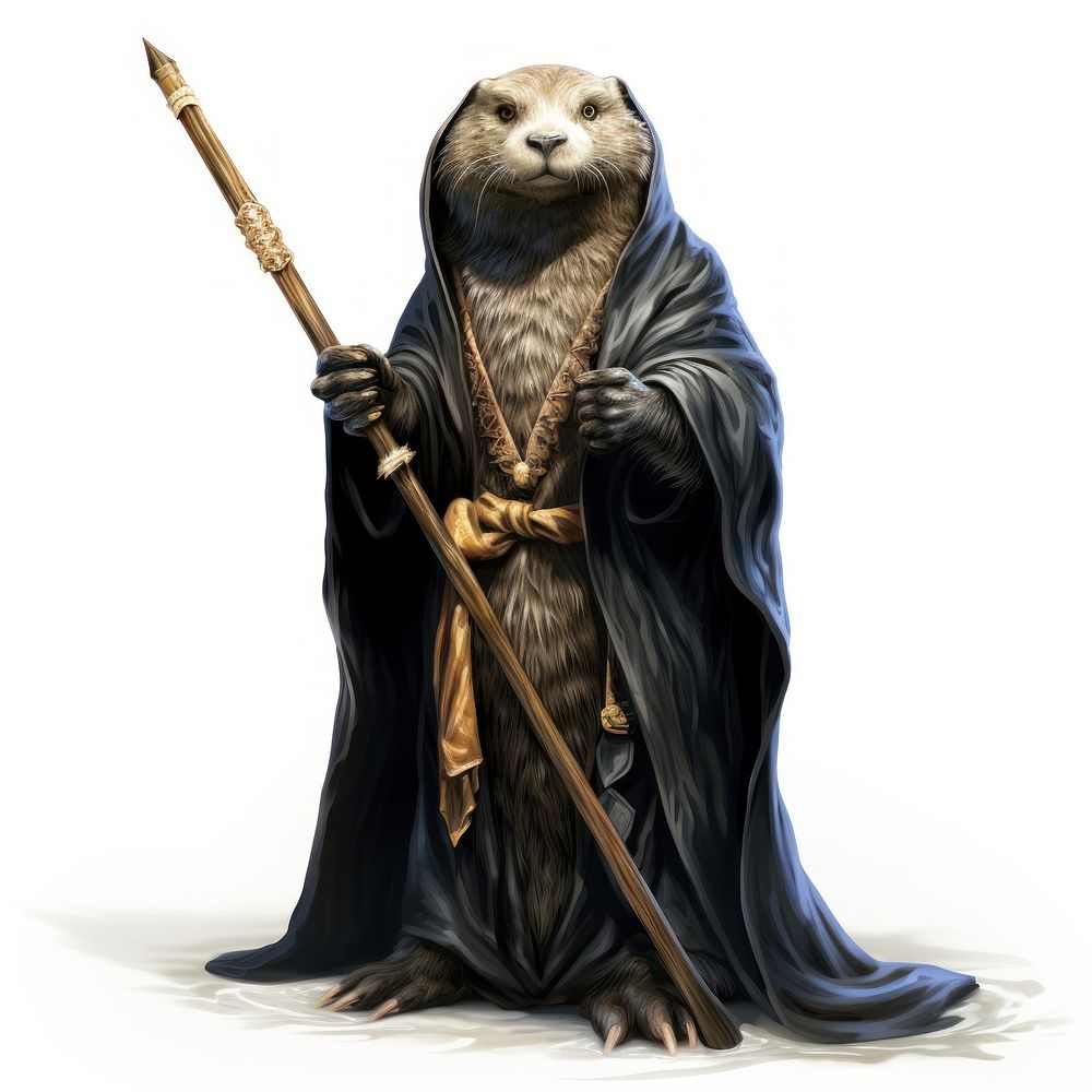 Animal mammal otter sword. AI generated Image by rawpixel.