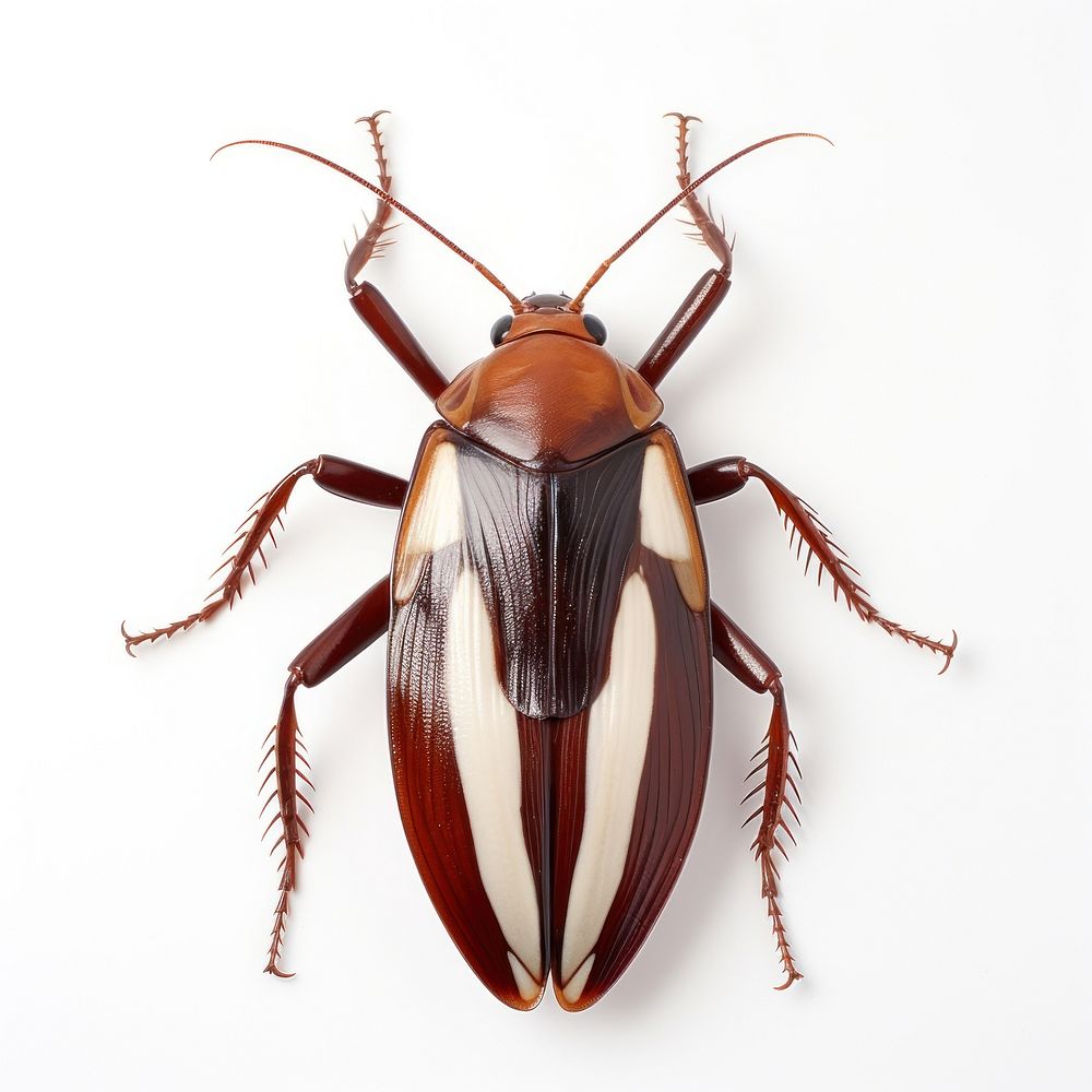 Cockroach animal insect white background. AI generated Image by rawpixel.
