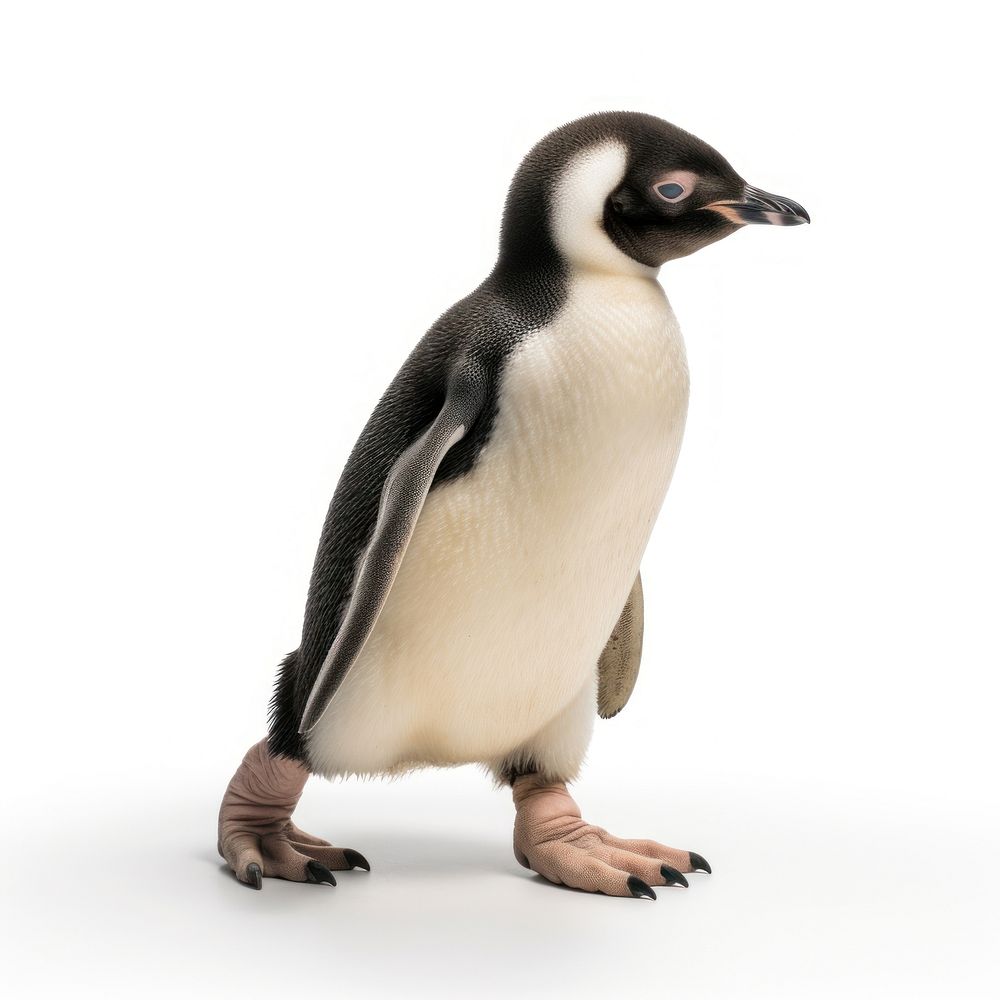 Great penguin animal bird white background. AI generated Image by rawpixel.