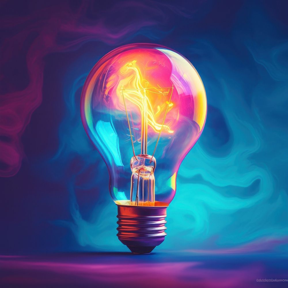 Light bulb lightbulb abstract lighting. AI generated Image by rawpixel.