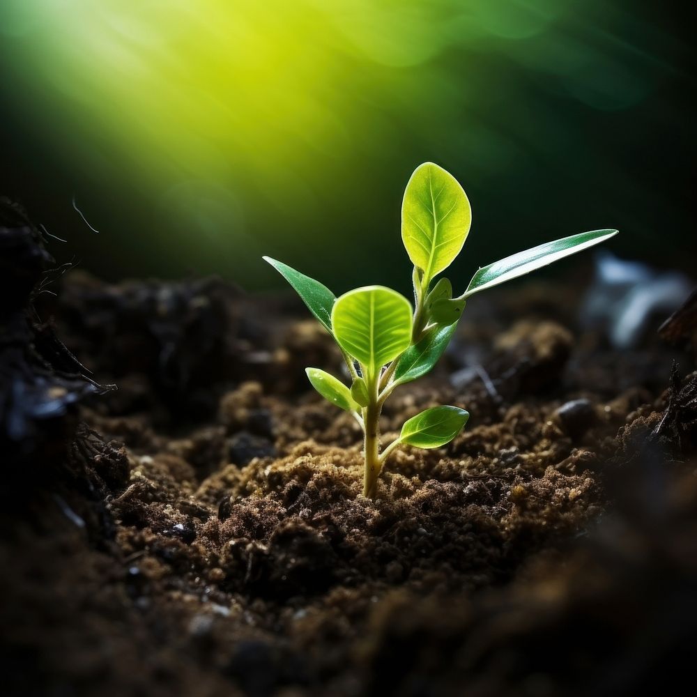 Green plant outdoors nature growth. 