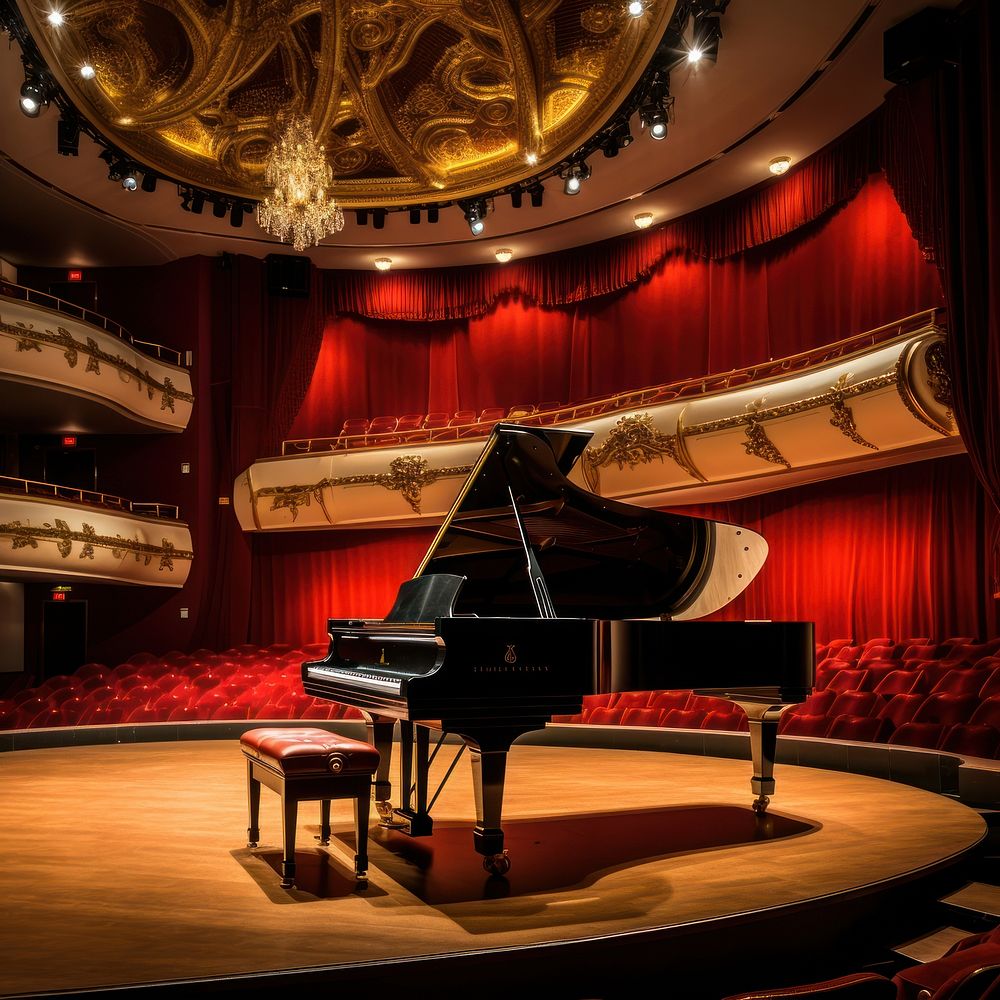 Grand piano keyboard entertainment architecture.