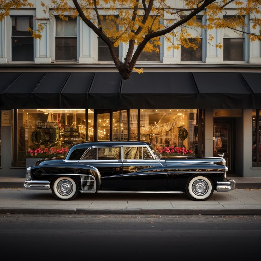 Limousine vehicle limo car. AI generated Image by rawpixel.