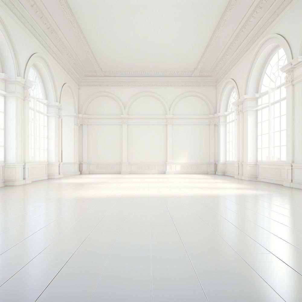 White interior flooring architecture backgrounds. 