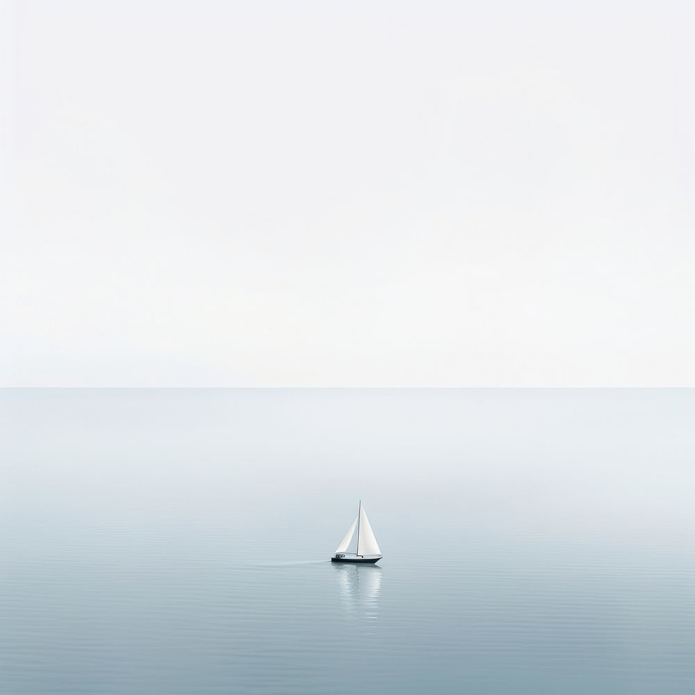 Sea sailboat outdoors horizon. AI generated Image by rawpixel.