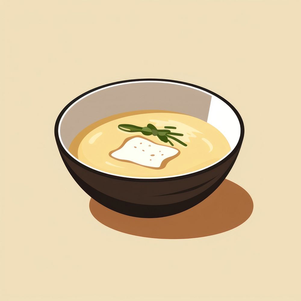 Japanese miso soup food meal bowl. AI generated Image by rawpixel.