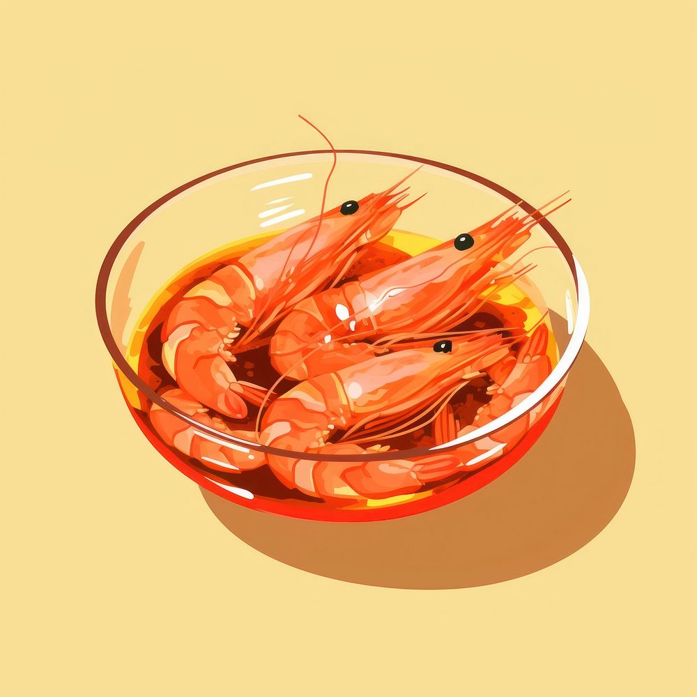 Shrimp seafood shrimp bowl. AI generated Image by rawpixel.