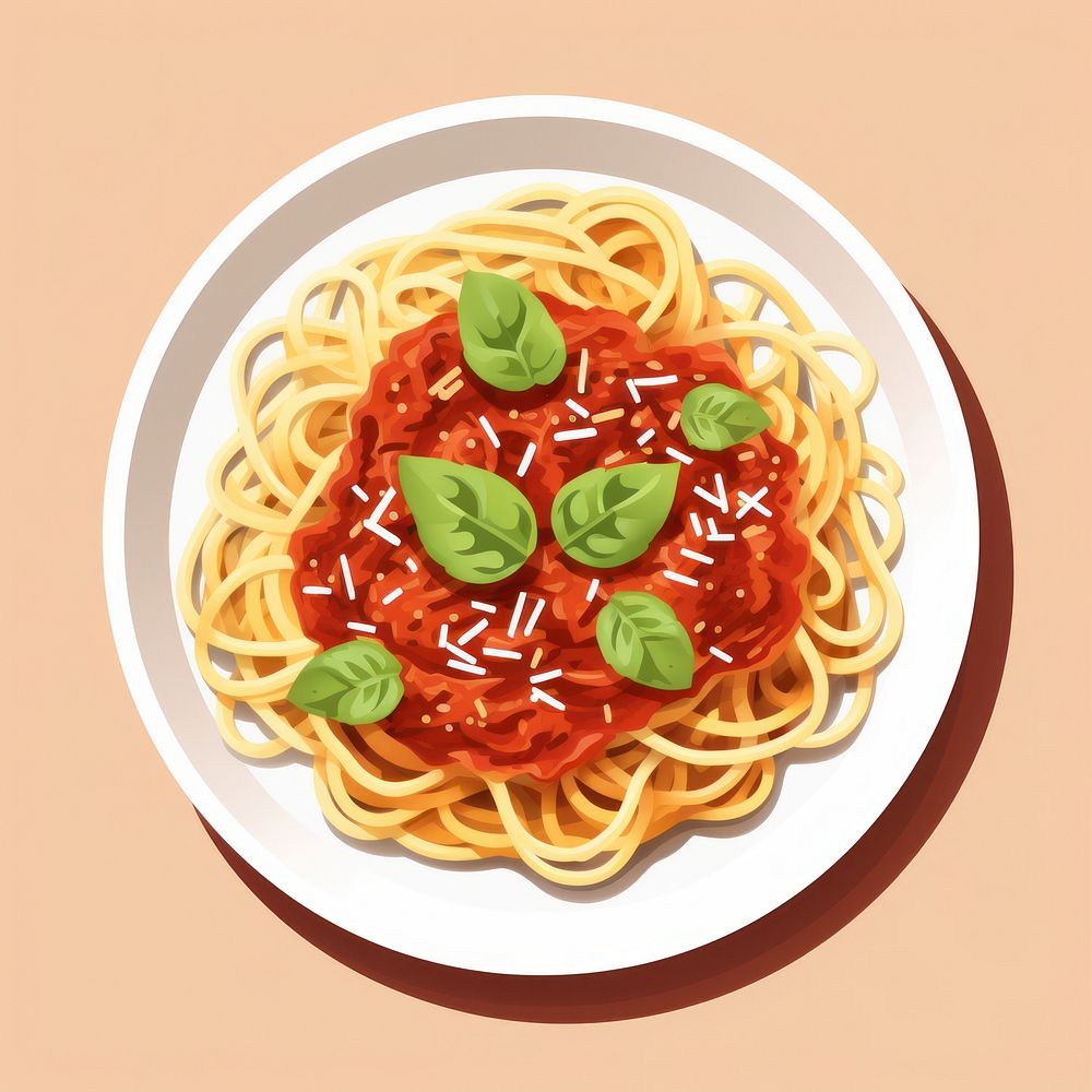 Bolognese Spaghetti spaghetti pasta food. AI generated Image by rawpixel.