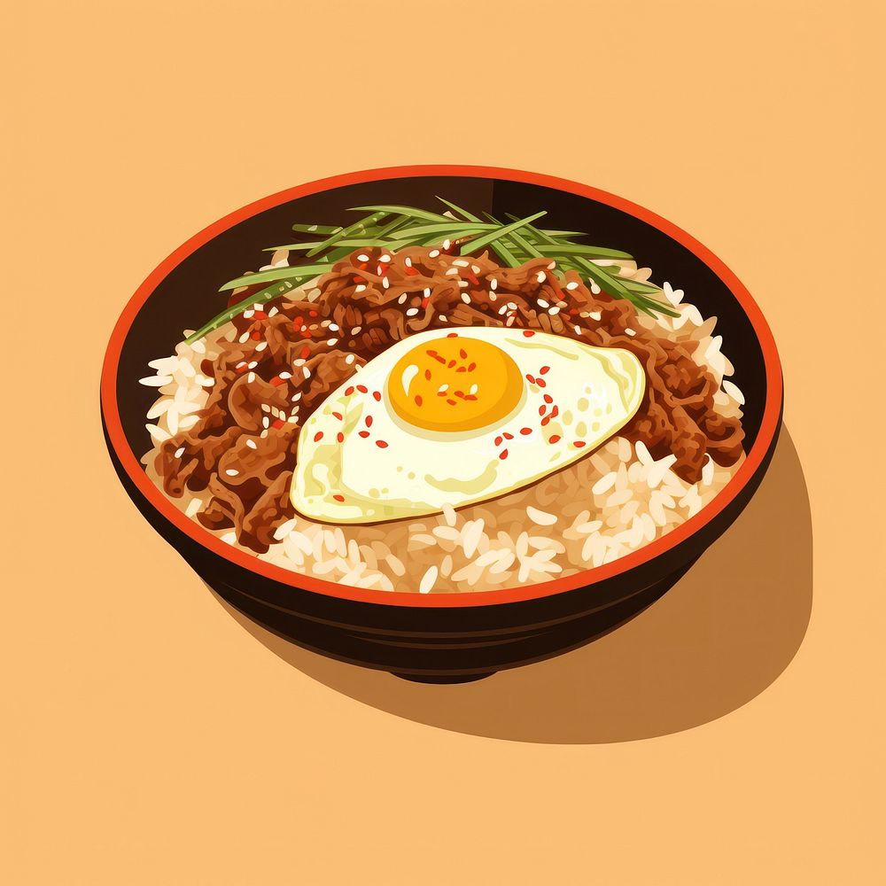 Rice plate meal food. AI generated Image by rawpixel.