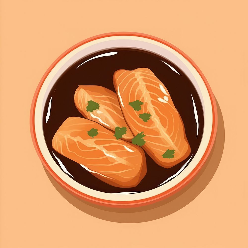 Fish food bowl plate. AI generated Image by rawpixel.
