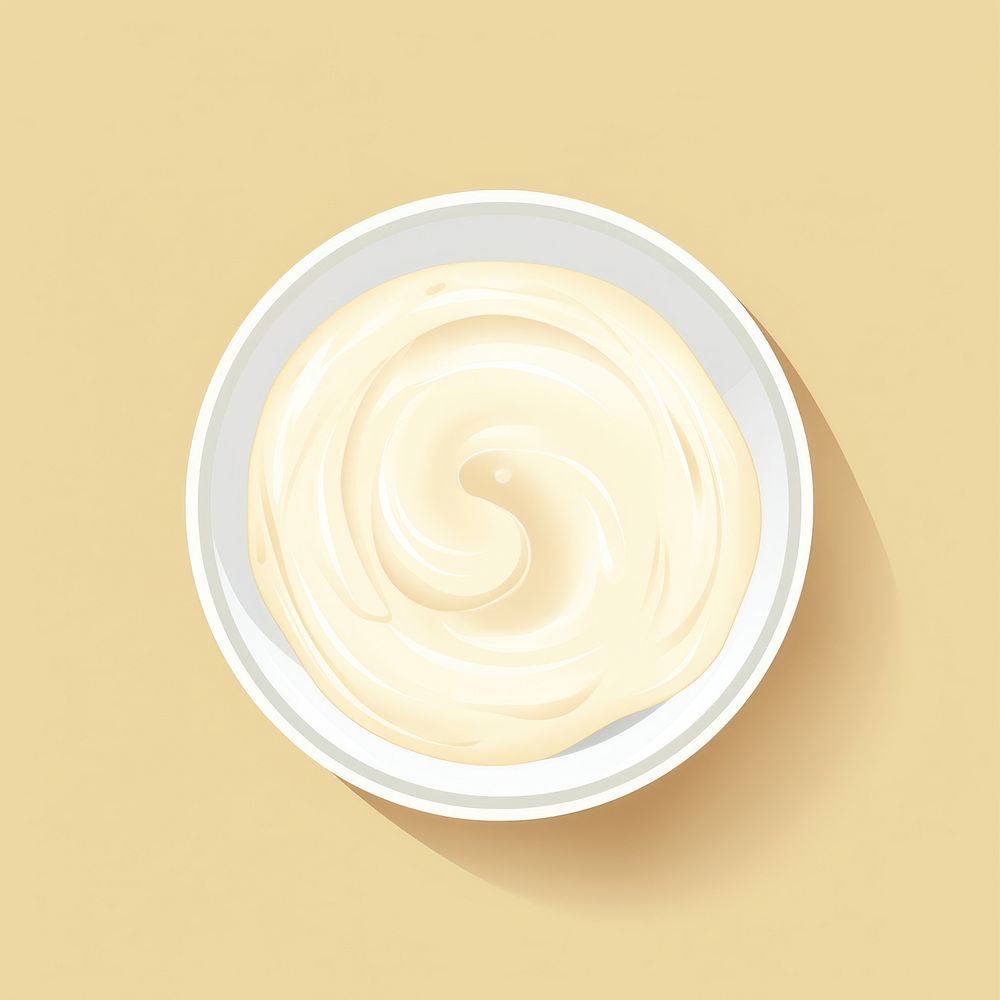 Sour cream shape food refreshment. AI generated Image by rawpixel.