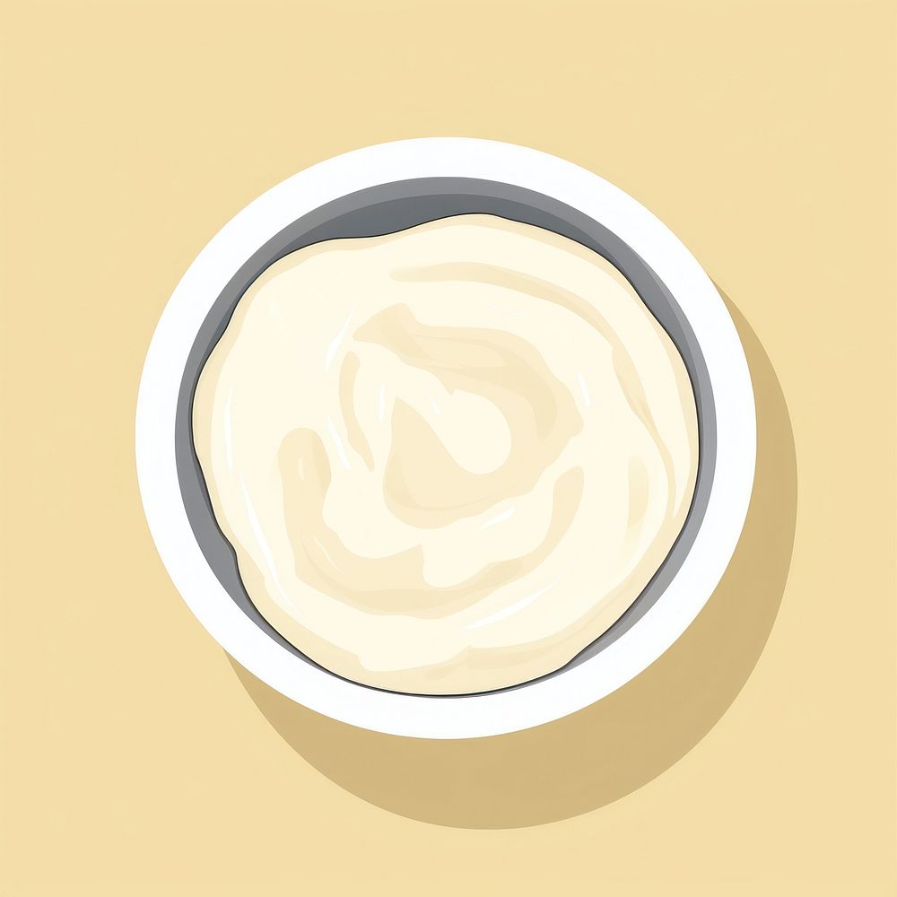 Sour cream shape food dish. AI generated Image by rawpixel.