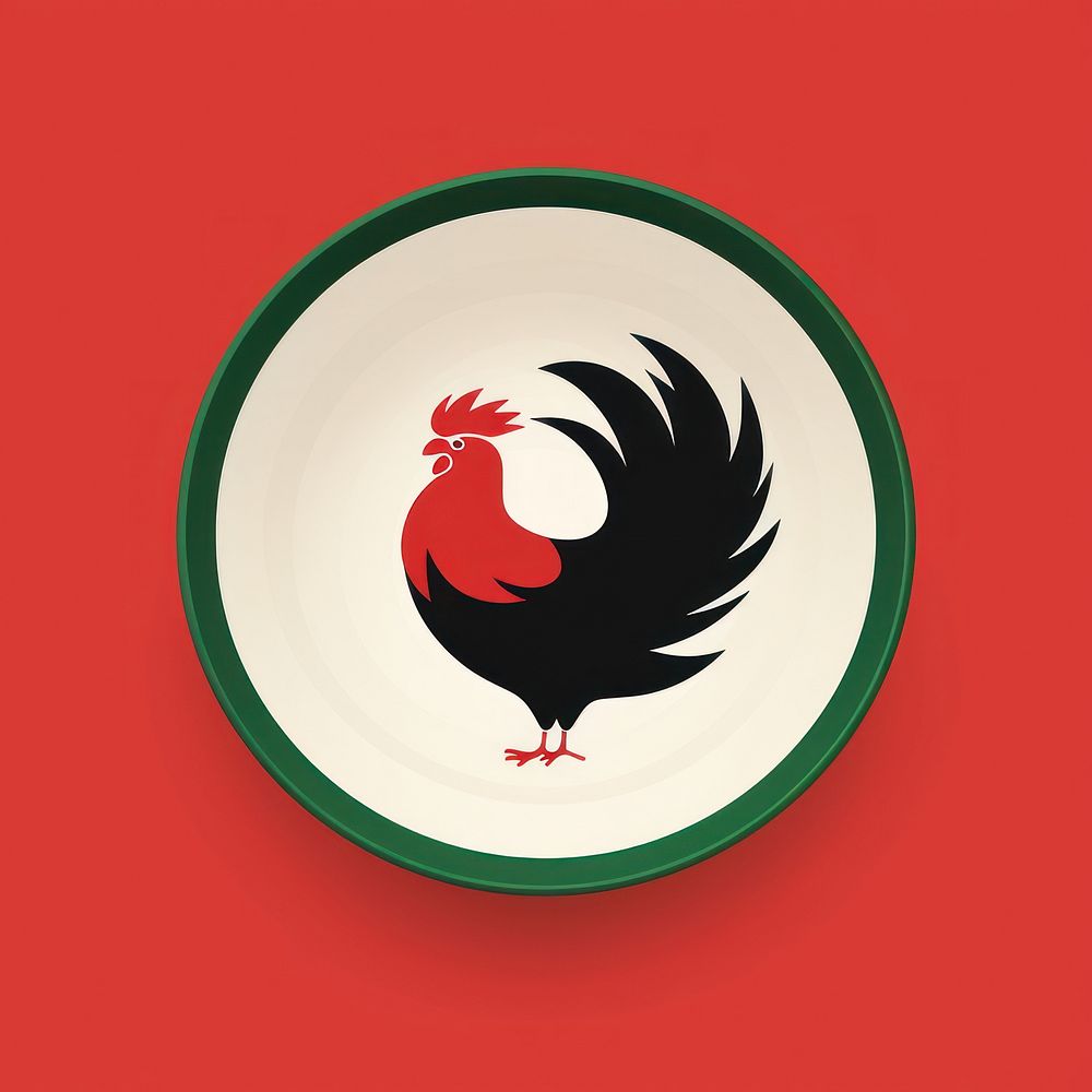 Rooster bowl chicken poultry rooster. AI generated Image by rawpixel.