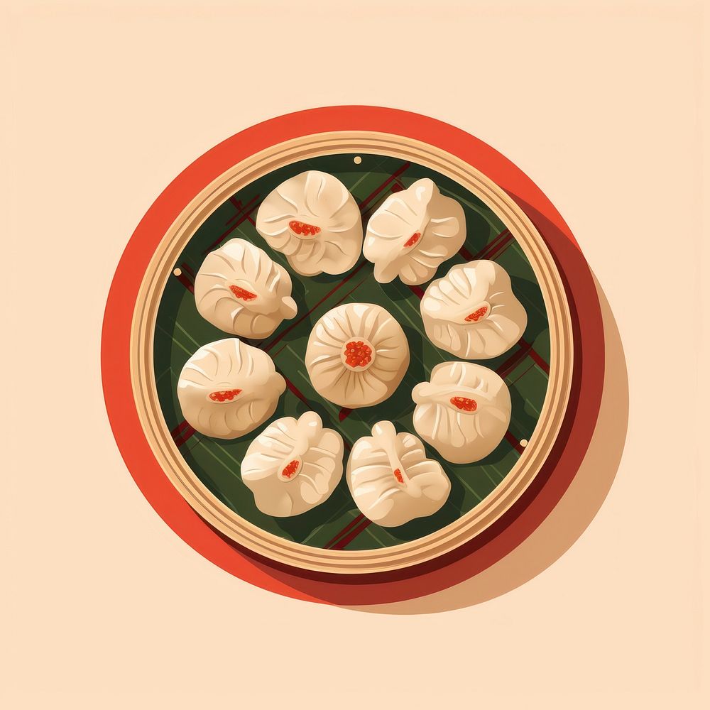Dim sum dumpling food xiaolongbao. AI generated Image by rawpixel.