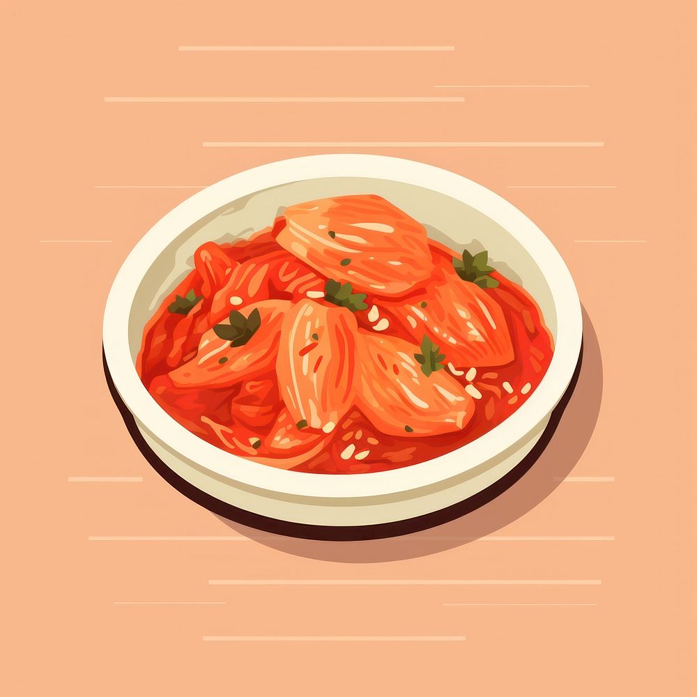 Kimchi food meal bowl. AI generated Image by rawpixel.