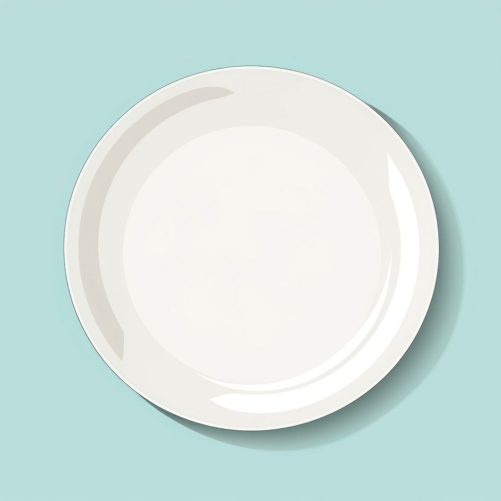 White dish platter plate tableware. AI generated Image by rawpixel.