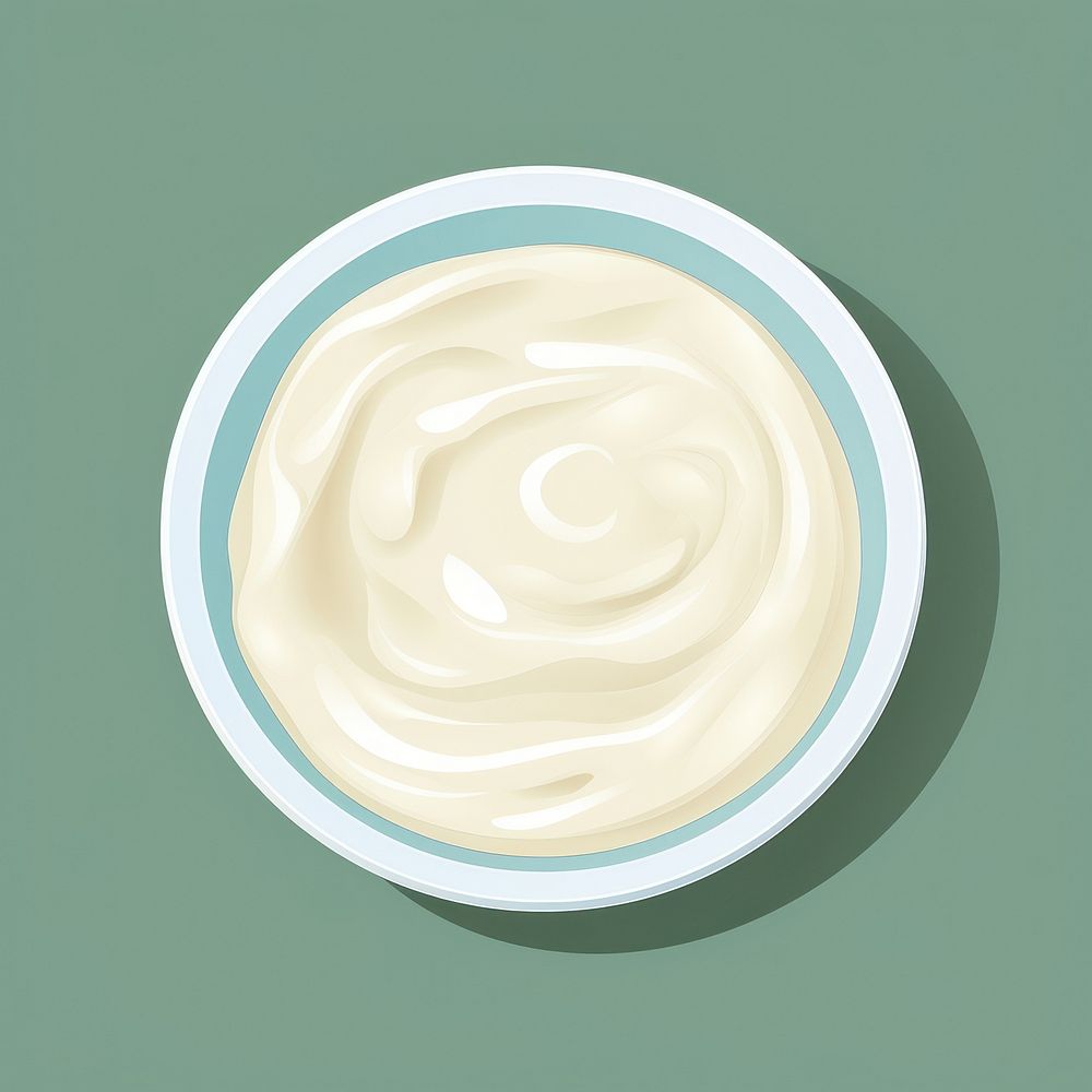 Sour cream dessert shape plate. AI generated Image by rawpixel.