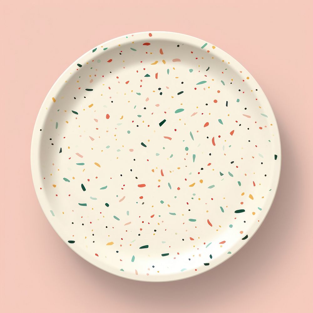 A plate confetti tableware dishware. AI generated Image by rawpixel.