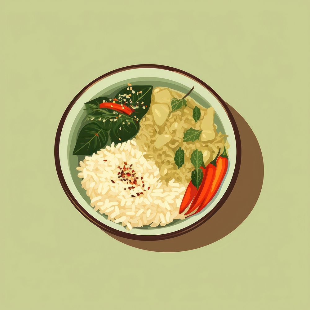 Green food meal bowl. AI generated Image by rawpixel.