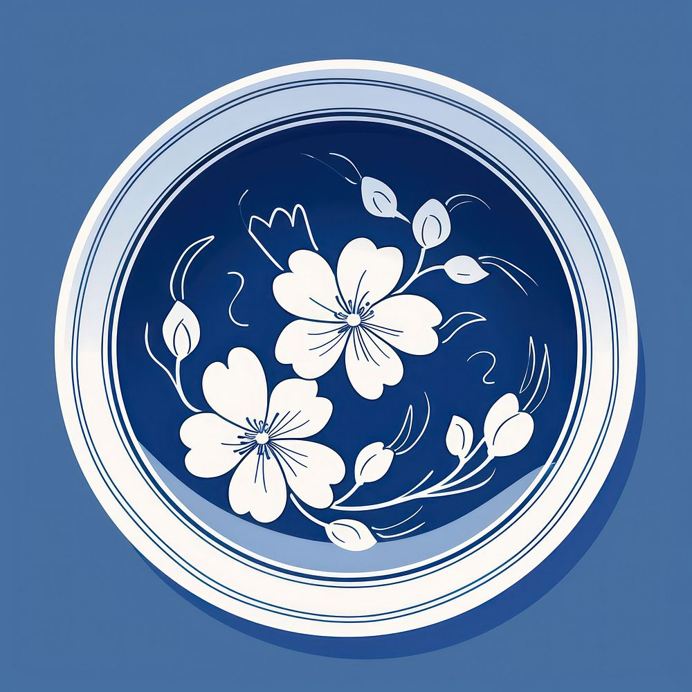 Porcelain bowl porcelain pattern freshness. AI generated Image by rawpixel.