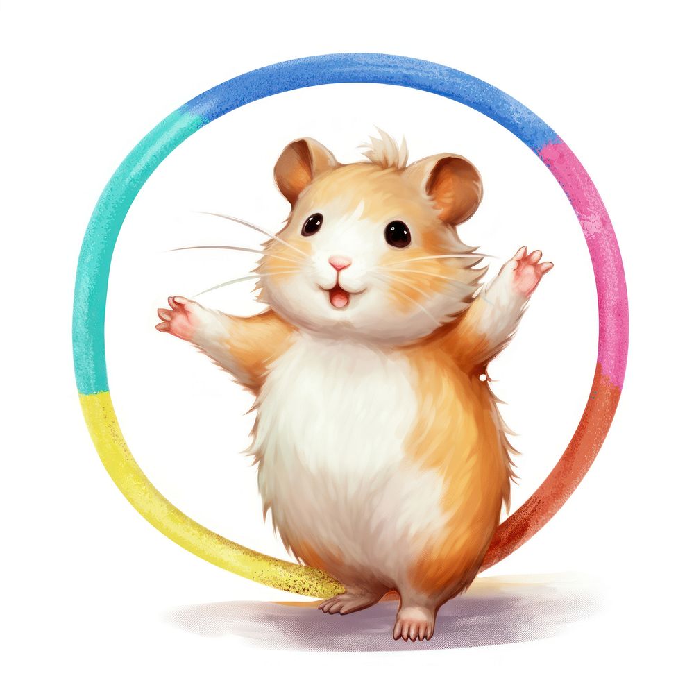Hamster rat cartoon rodent. AI generated Image by rawpixel.