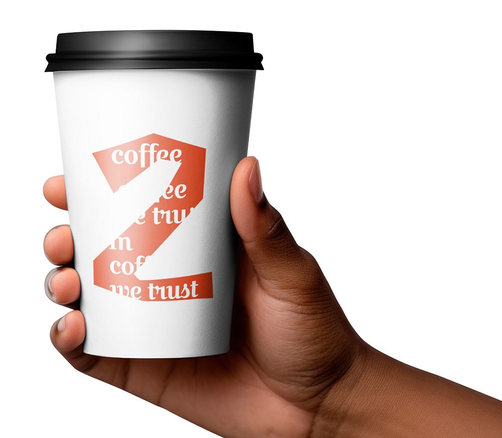 Paper coffee cup mockup, product packaging psd