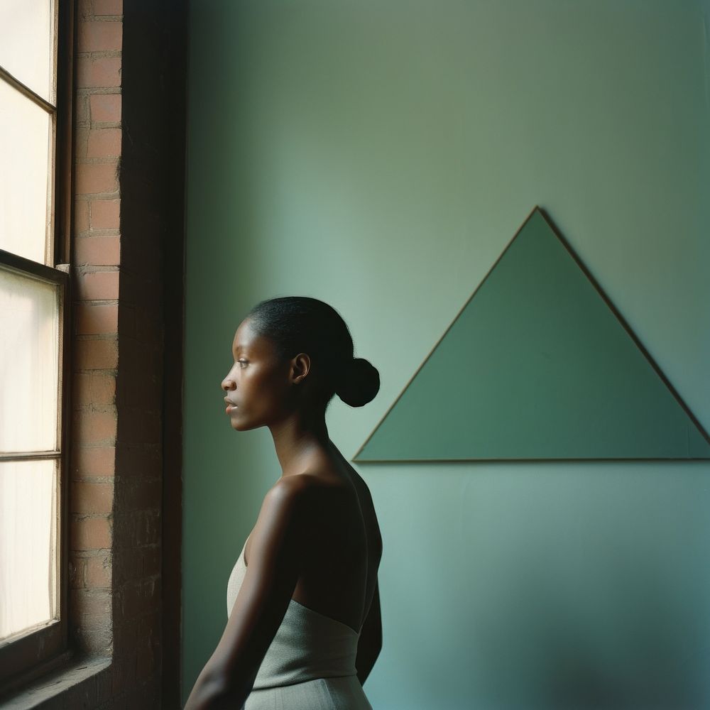 African american female adult contemplation. AI generated Image by rawpixel.