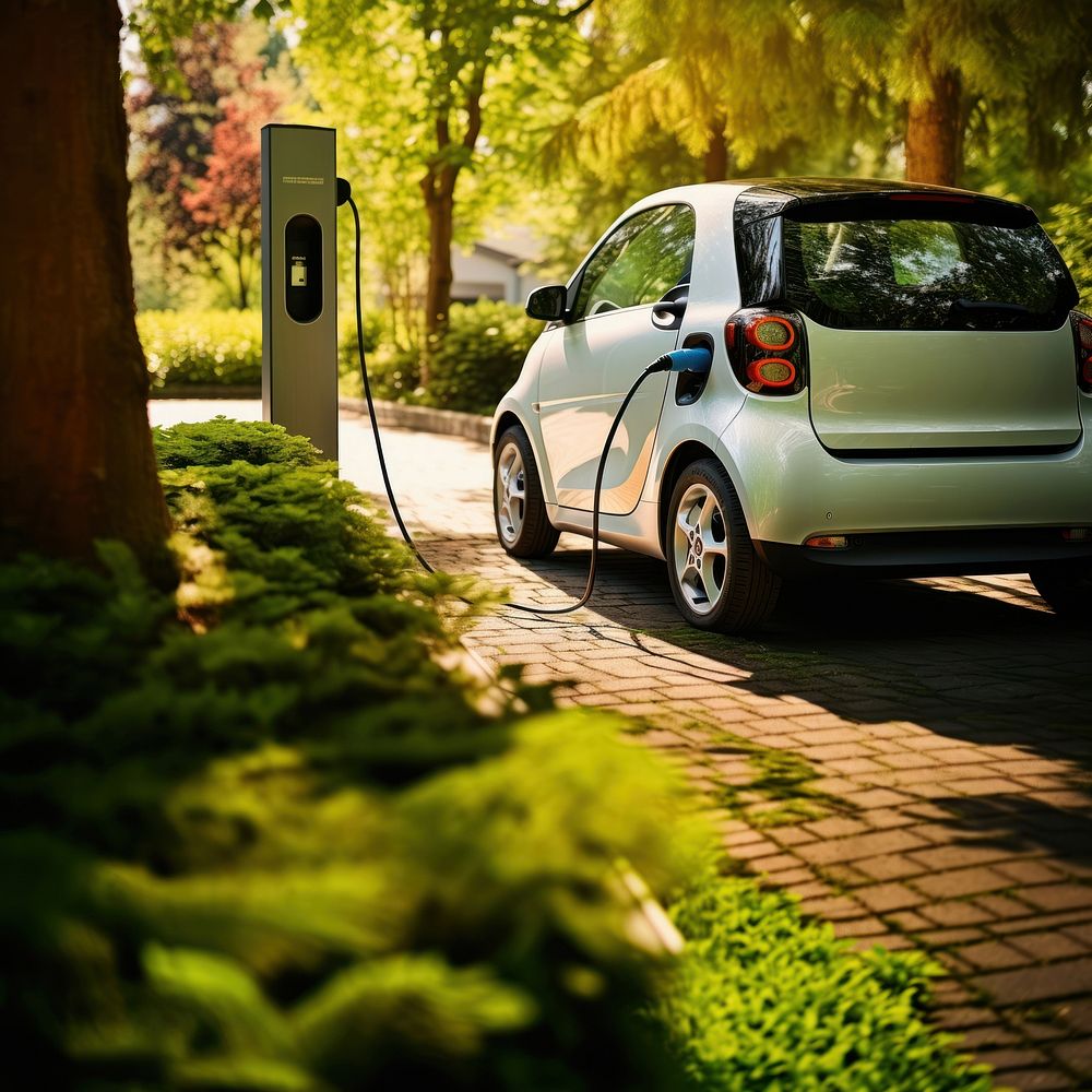 EV car charging. AI generated Image by rawpixel.