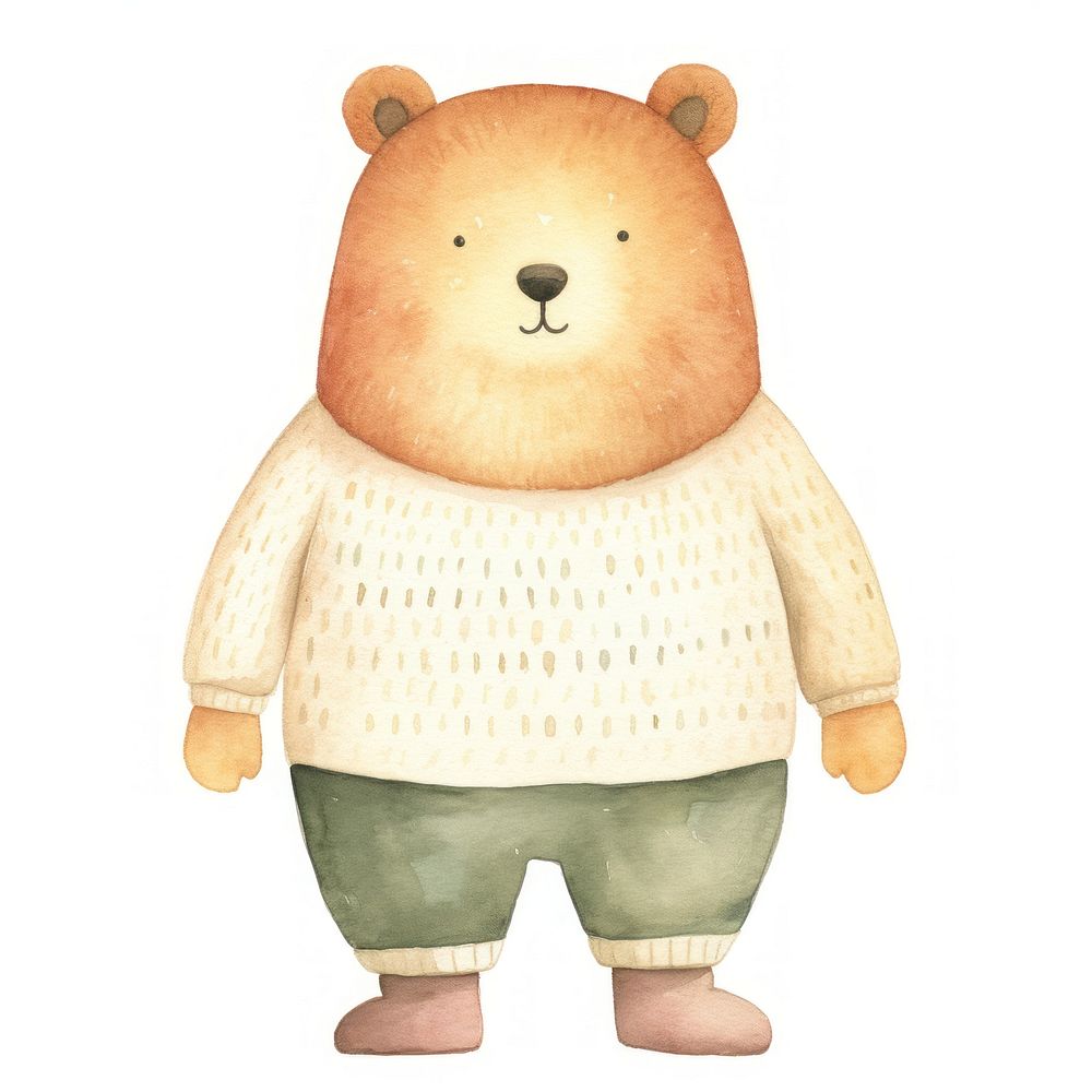 Bear sweater cute bear. AI generated Image by rawpixel.