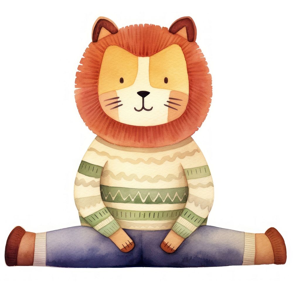 Lion toy white background representation. AI generated Image by rawpixel.