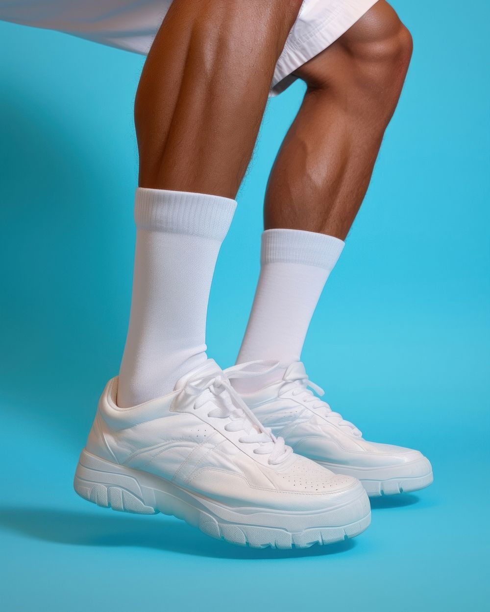 Sock footwear white shoe. AI generated Image by rawpixel.