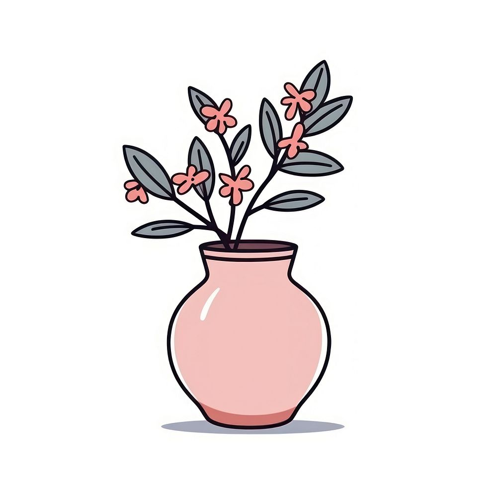 Vase flower jar container flowerpot. AI generated Image by rawpixel.