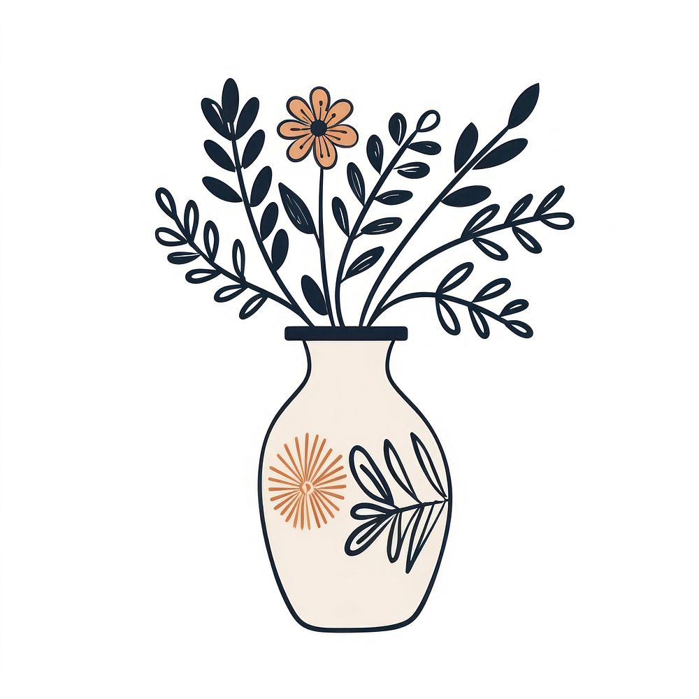 Vase flower plant art creativity. AI generated Image by rawpixel.
