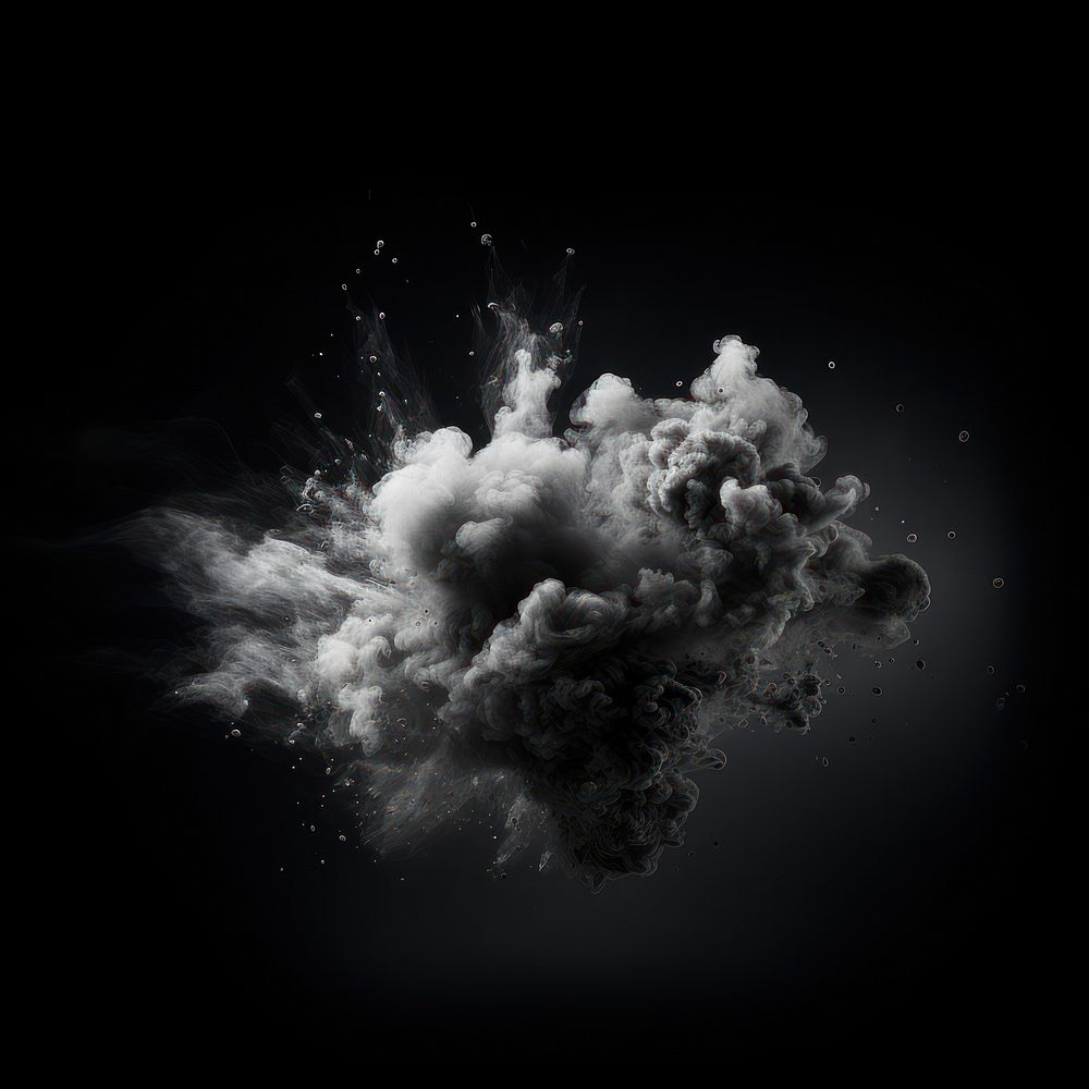 Large real smoke explosion exploding abstract nature. AI generated Image by rawpixel.