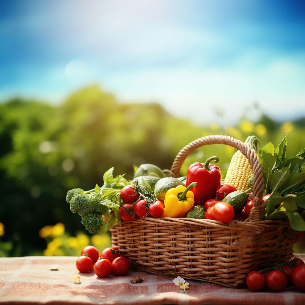 Vegetable organic wicker summer. 