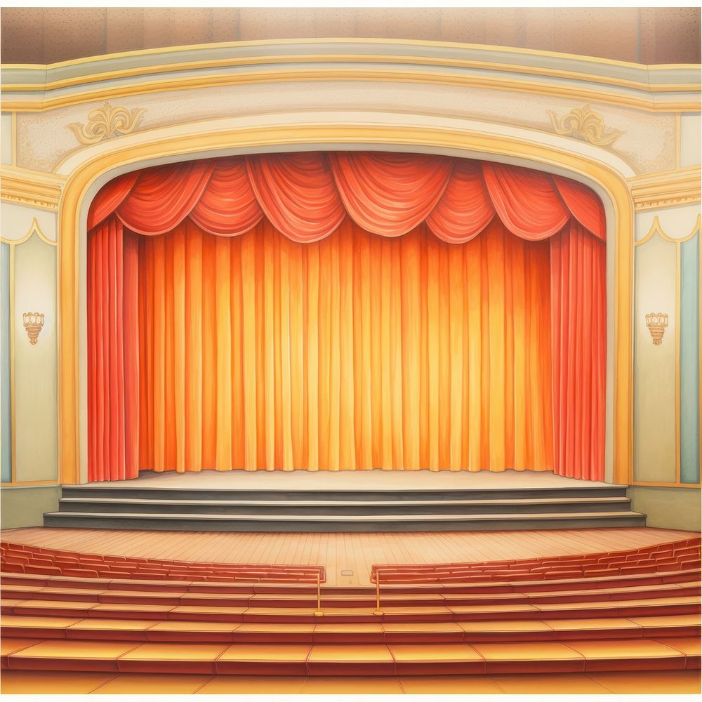 Stage auditorium indoors theater. AI generated Image by rawpixel.