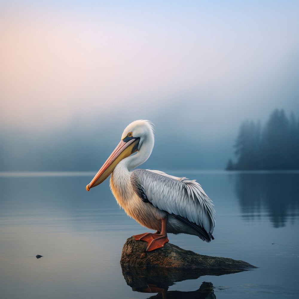 Dalmatian pelican animal bird beak. 