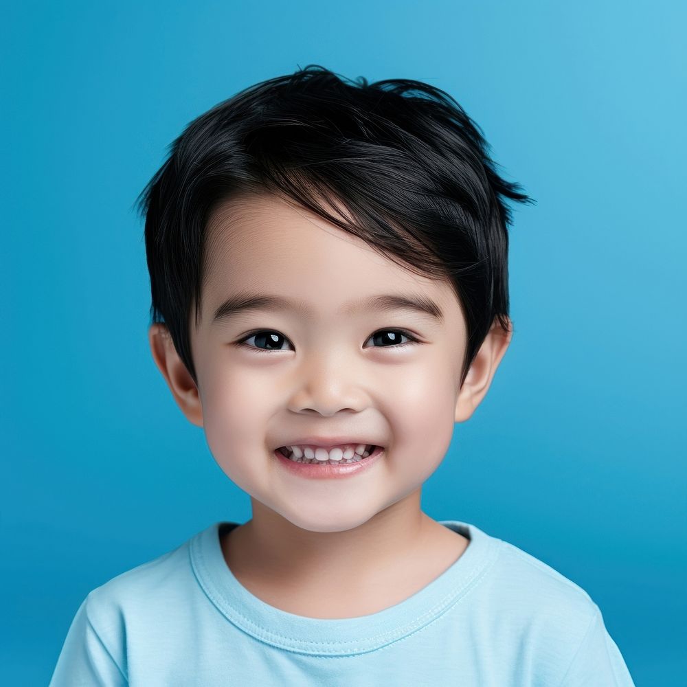 Portrait child smiling smile. AI generated Image by rawpixel.