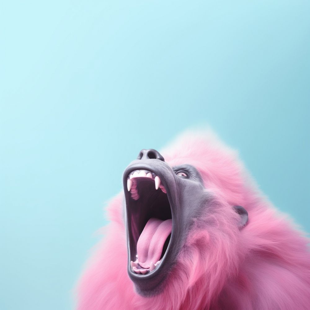 Gorilla animal mammal angry. AI generated Image by rawpixel.