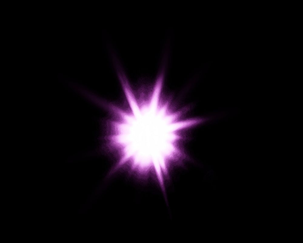 Pink sunburst lens flare effect 