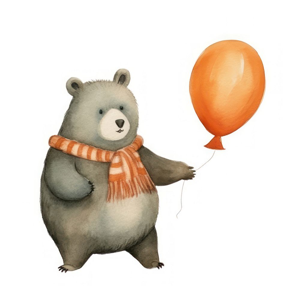 Raccoon balloon cartoon mammal. 