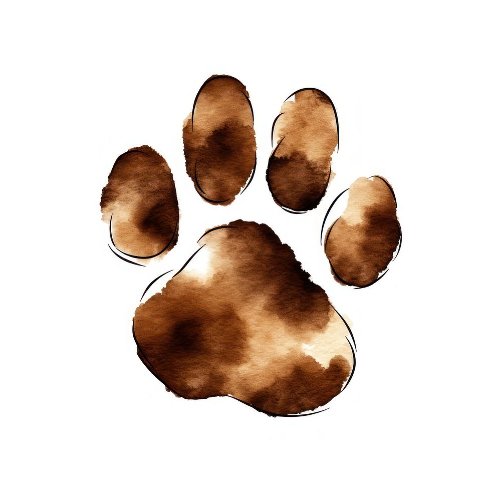 White background carnivora paw print footprint. AI generated Image by rawpixel.