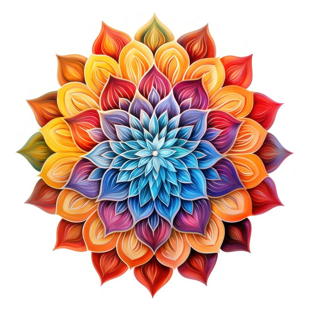 Mandala pattern flower dahlia. AI generated Image by rawpixel.