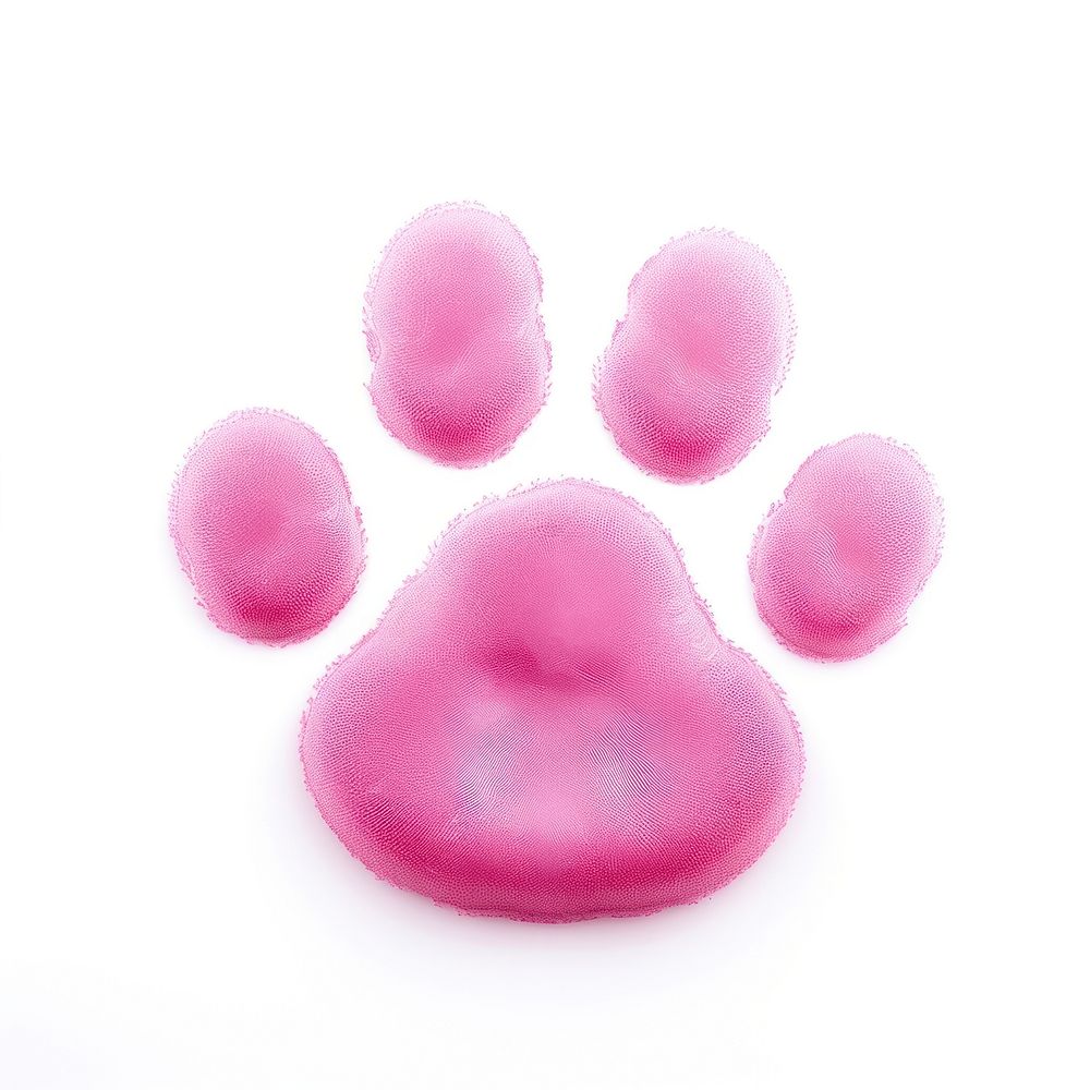 Pink paw petal white background carnivora. AI generated Image by rawpixel.