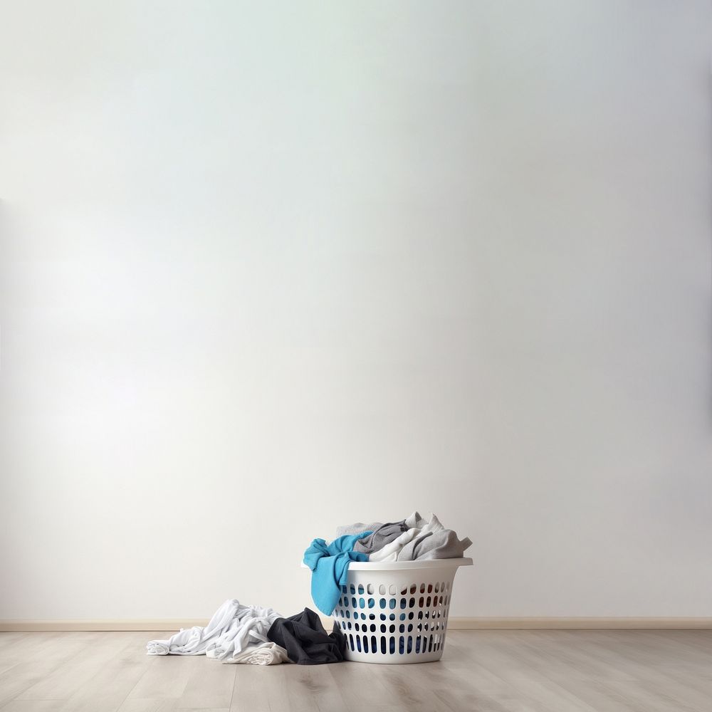 Cleaning laundry textile basket.