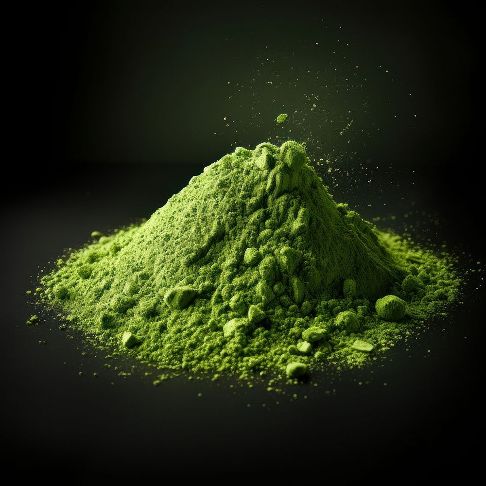 Matcha powder green ingredient freshness. AI generated Image by rawpixel.