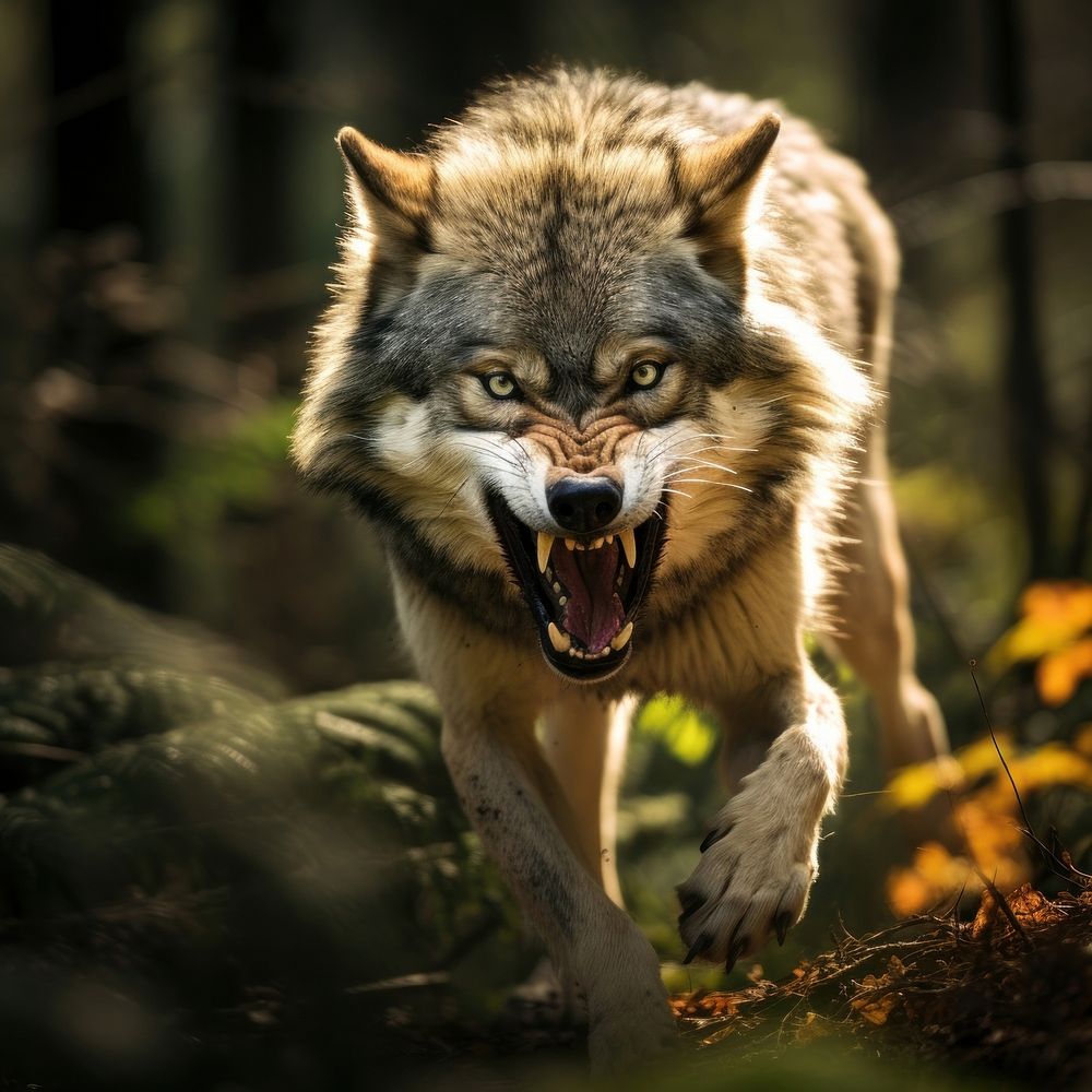 Wolf animal mammal coyote. AI generated Image by rawpixel.